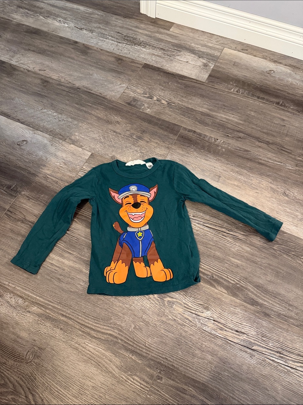 H&M Kids Long-Sleeve Paw Patrol Graphic Tee - Dark Green
